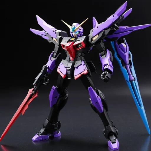 Prompt: Zero gundam exia death scythe hell in black 