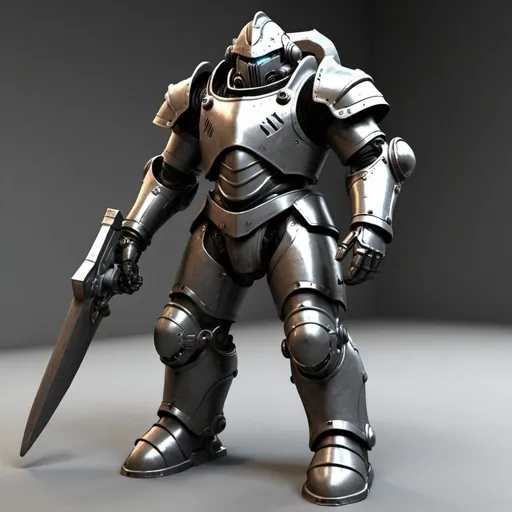 Prompt: Sci-fi power armor knight 