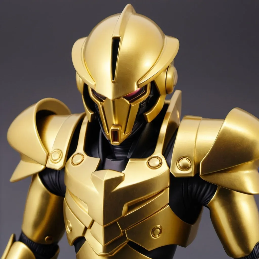 Prompt: Zeon soldier in gold