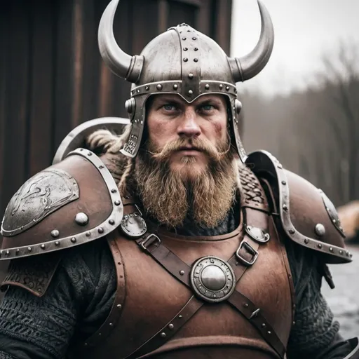 Prompt: Viking in power armor 