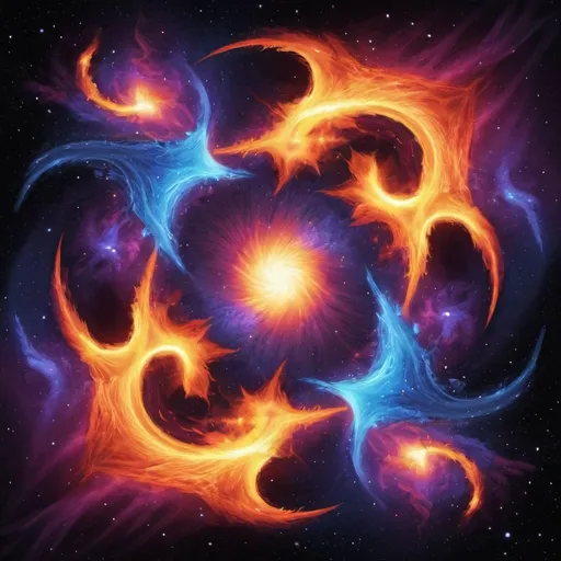 Prompt: Cosmic flames