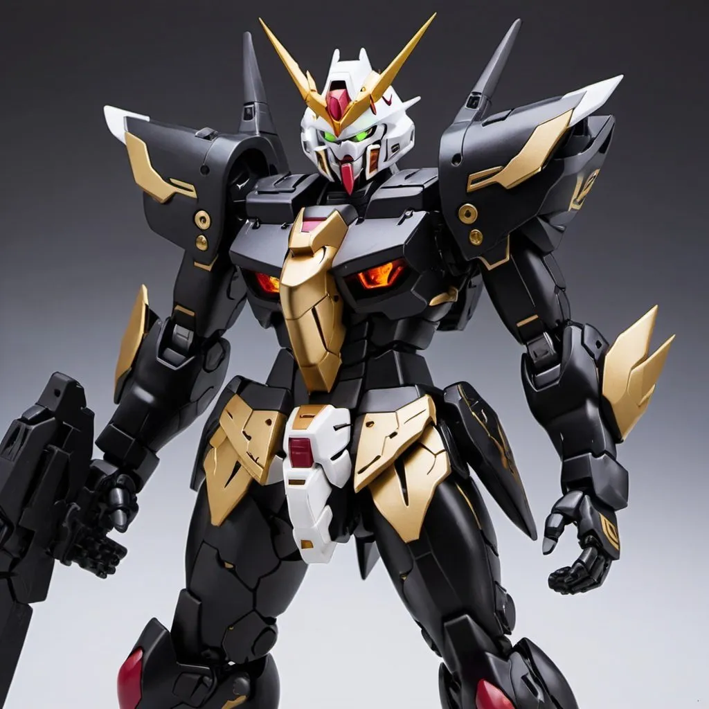 Prompt: Black zeon gundam barbatos 