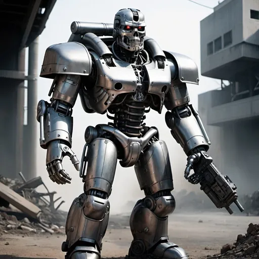 Prompt: Terminator power armor 
