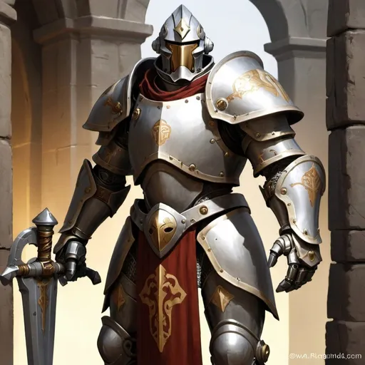 Prompt: Warforged paladin 