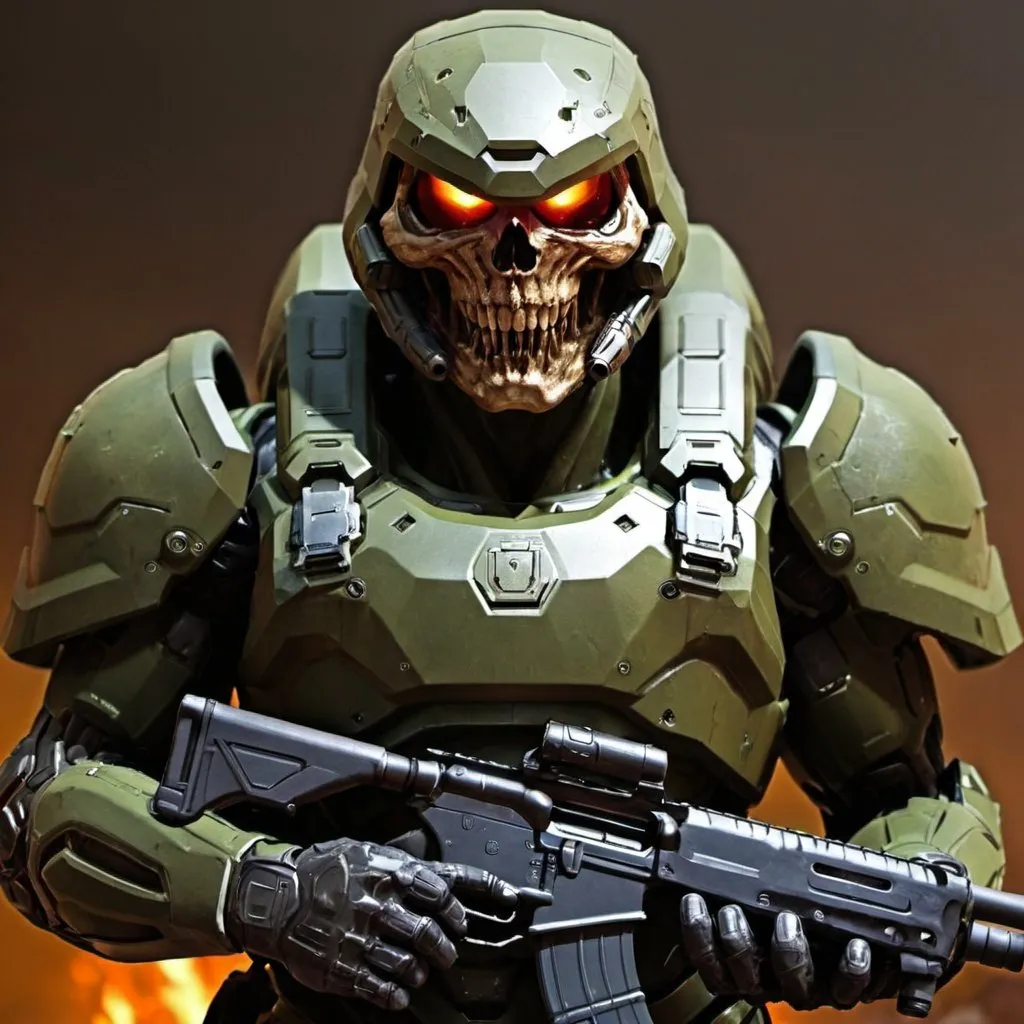 Prompt: Doom soldier