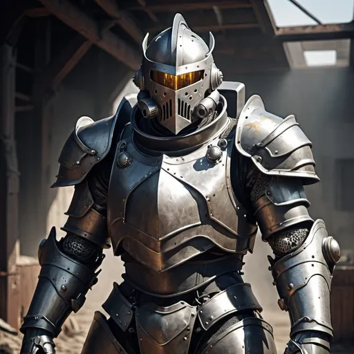 Prompt: Knight in power armor 