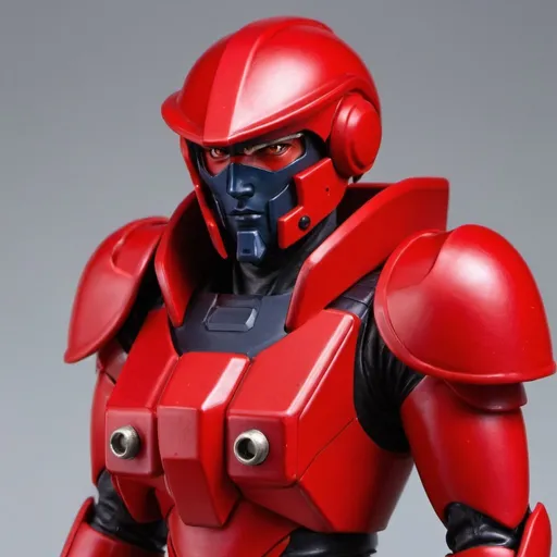 Prompt: Zeon soldier in red