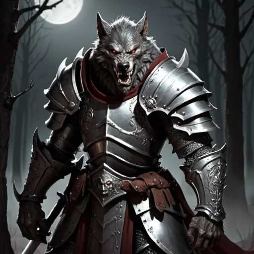Prompt: Werewolf knight 