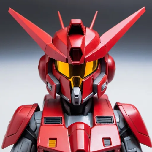 Prompt: Red Gundam pilot with Knight helmet 