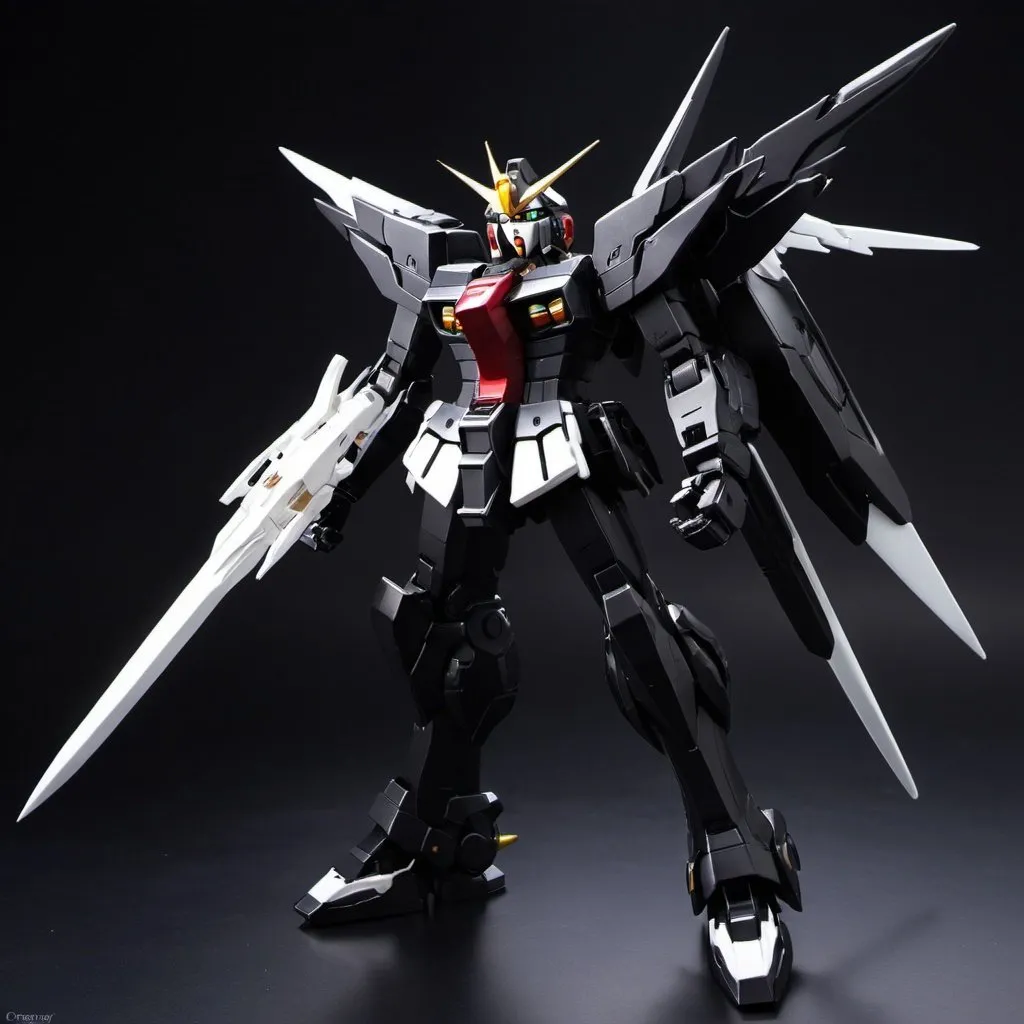 Prompt: Dagger Gundam in black 