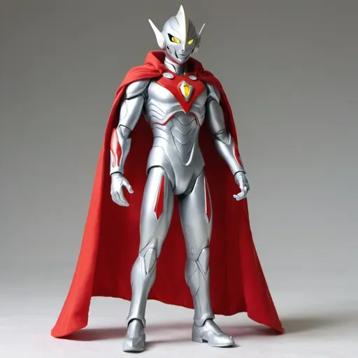 Prompt: Ultraman entropy with shoulder cape