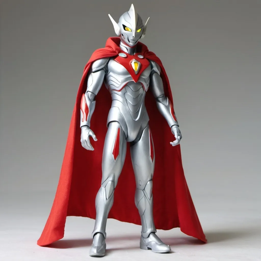 Prompt: Ultraman entropy with shoulder cape