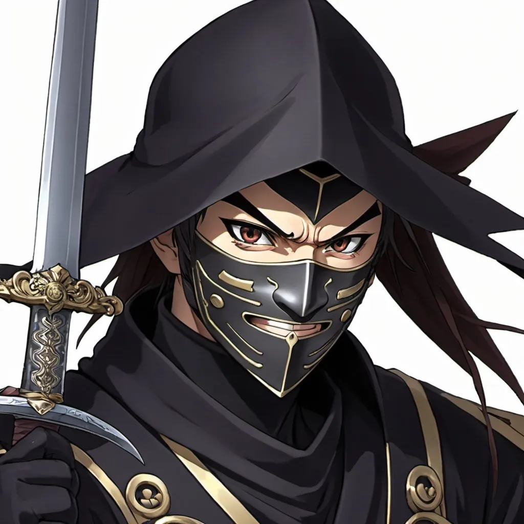 Prompt: Anime masked swordman 