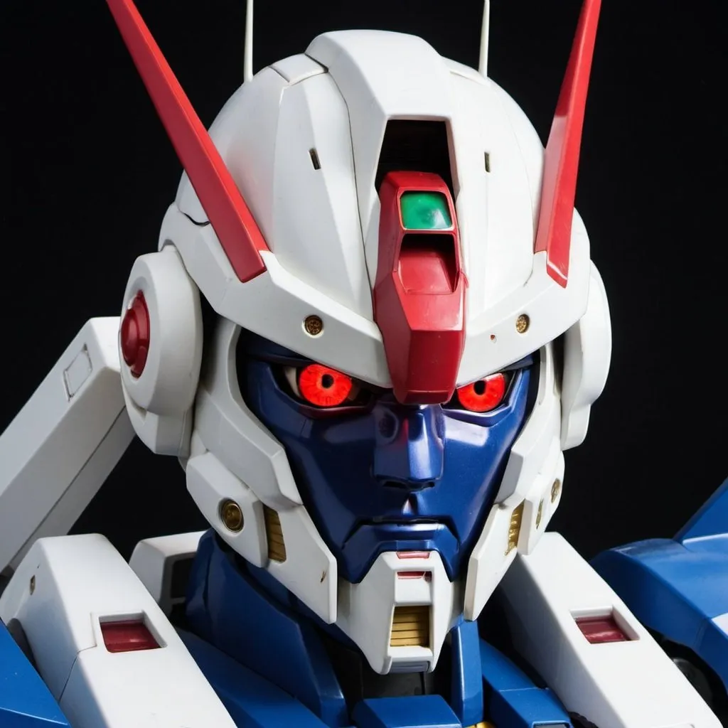 Prompt: Gundam with one red eye