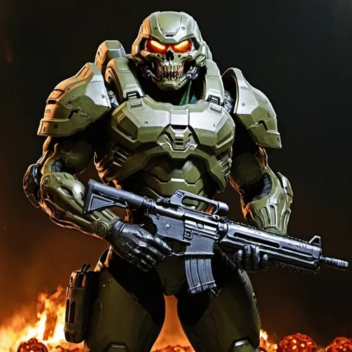 Prompt: Doom soldier