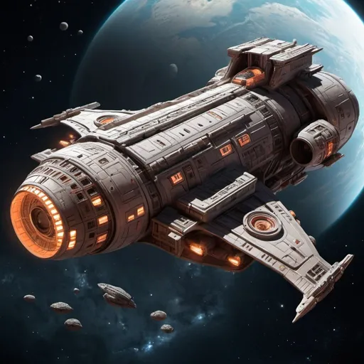 Prompt: Sci-fi roman space ship 