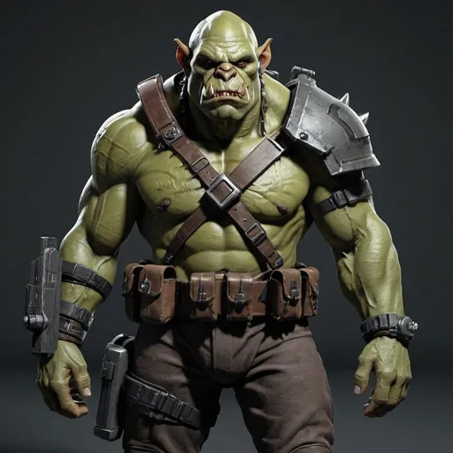Prompt: Sci-fi soldier orc
