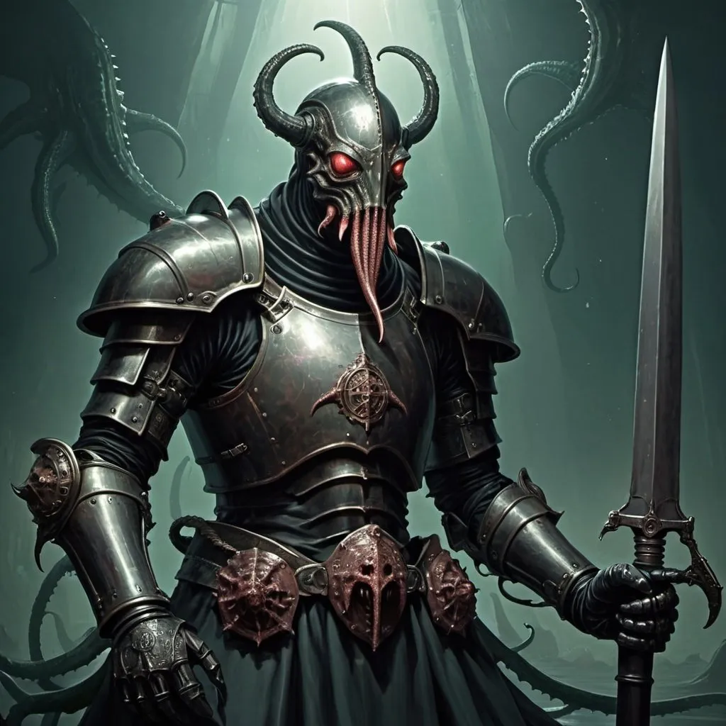 Prompt: Lovecraftian knight 