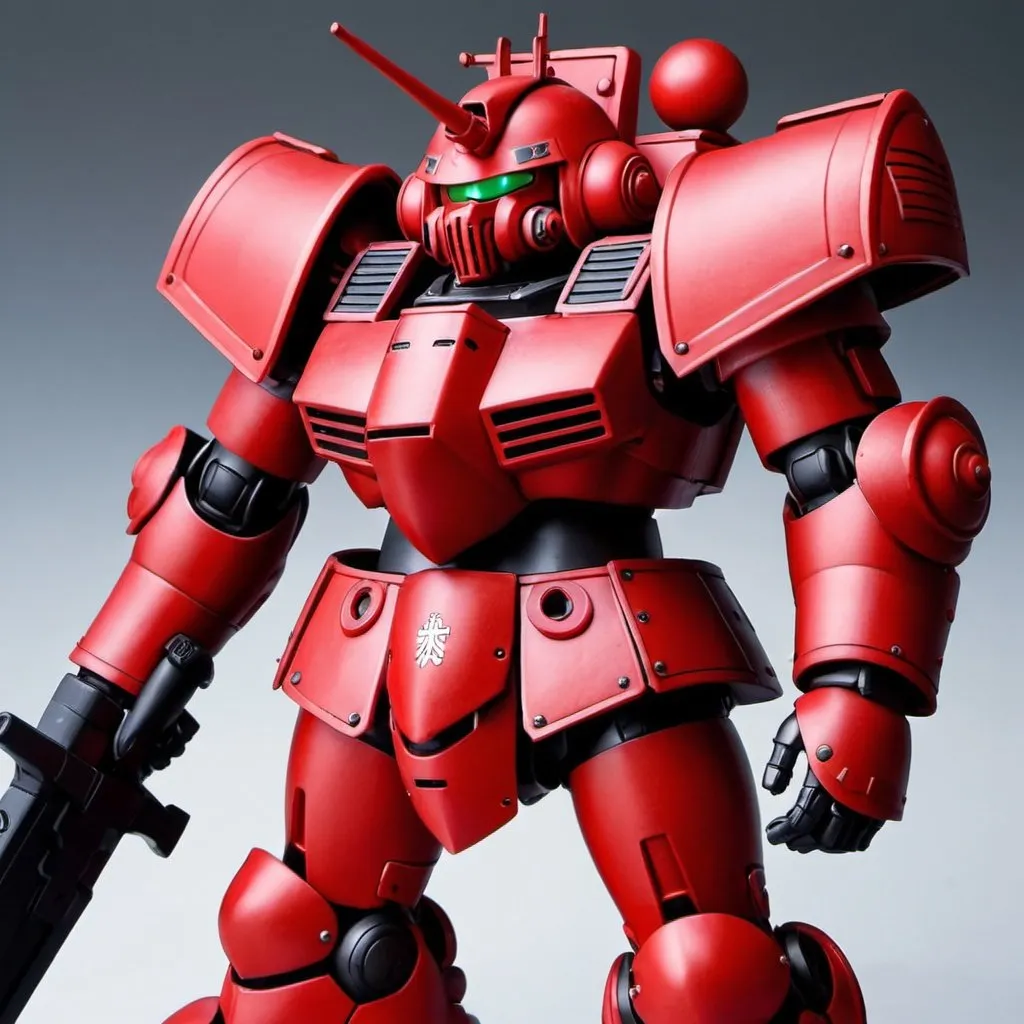 Prompt: Red zaku knight 