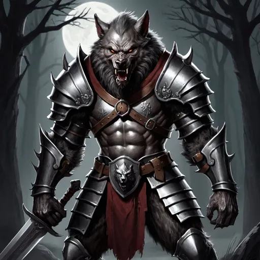 Prompt: Werewolf knight 