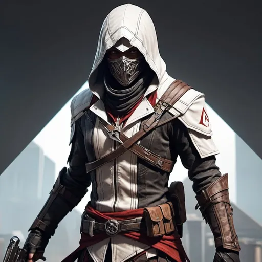 Prompt: Sci-fi assassin in assassin creed style 