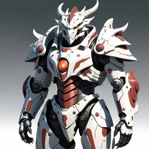 Prompt: Sci-fi anime dragon Power Armor 