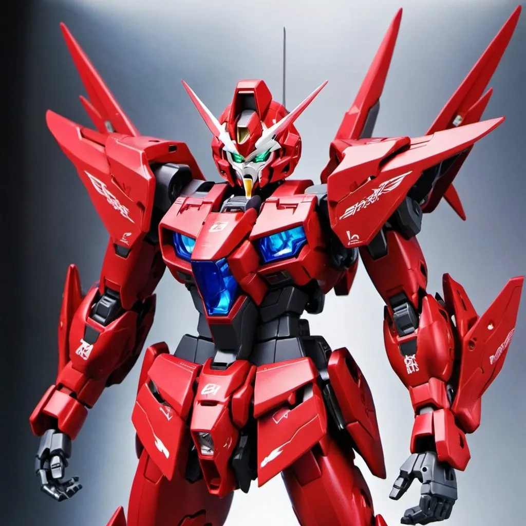 Prompt: Gundam banshee exia in red