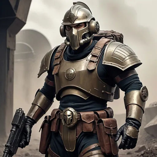 Prompt: Dieselpunk Spartan soldier 