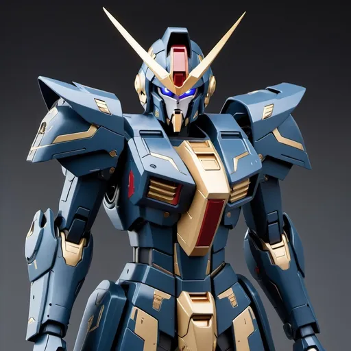 Prompt: Gundam Reconquista with sleek armor and roman design with a hint of elven style in raven color 