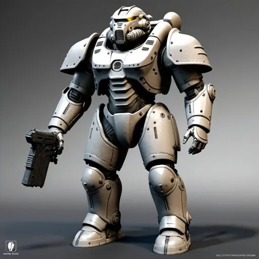 Prompt: Sci-fi scale Power Armor 