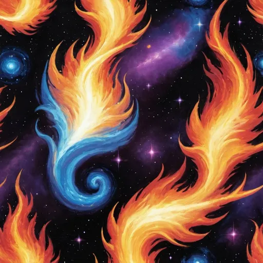 Prompt: Cosmic flames