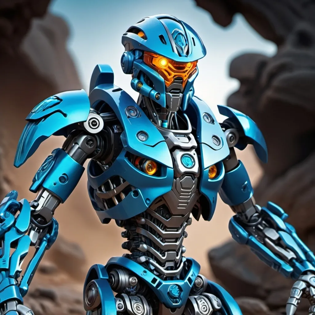 Prompt: Sci-fi Bionicle soldier