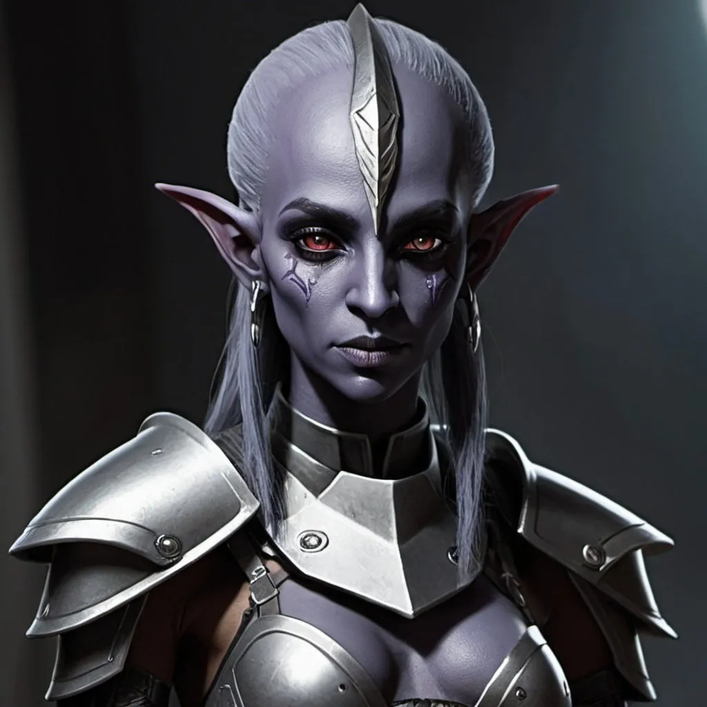 Prompt: Sci-fi dark elf soldier 