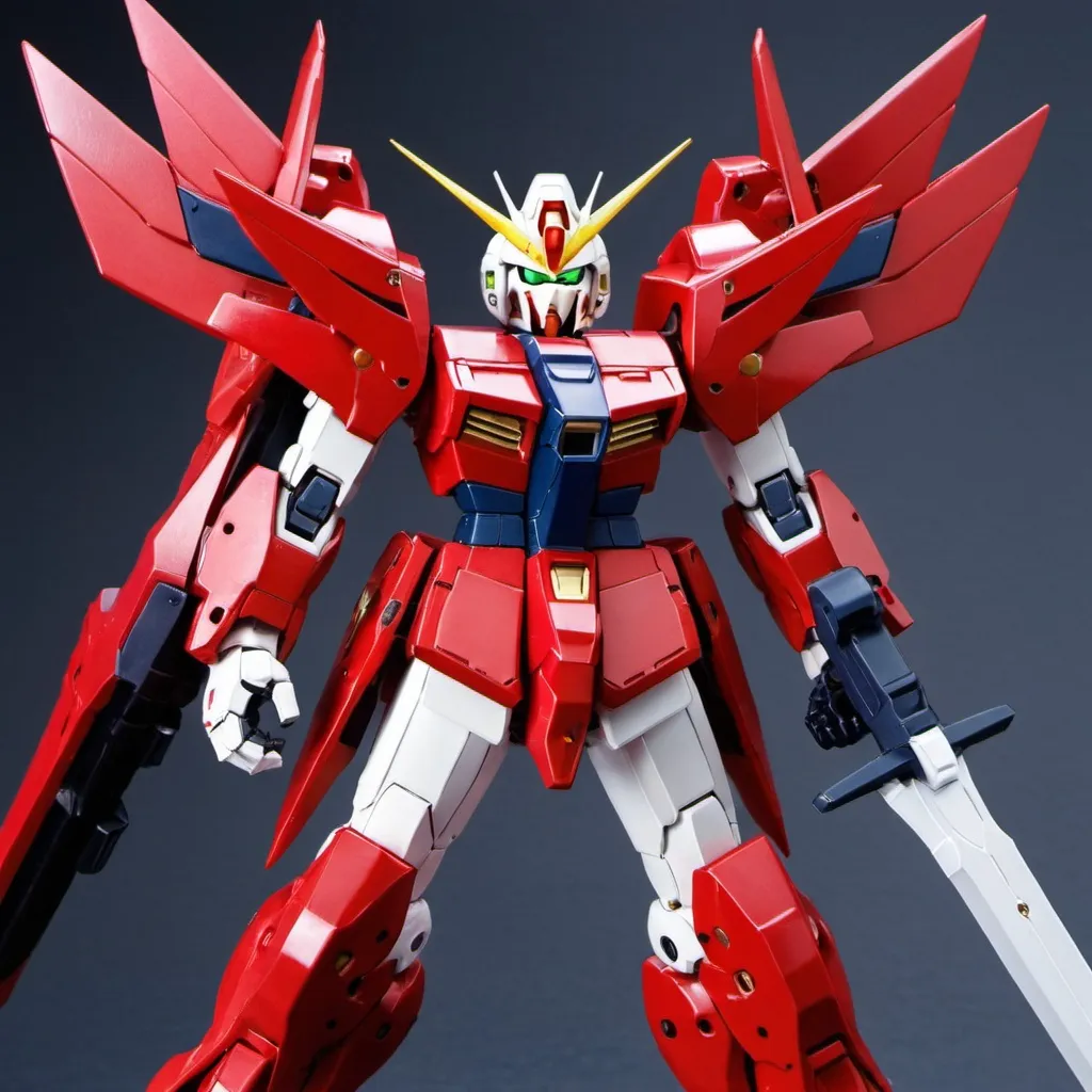 Prompt: Dagger Gundam in Scarlet 