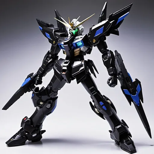 Prompt: Psycho Gundam exia in black