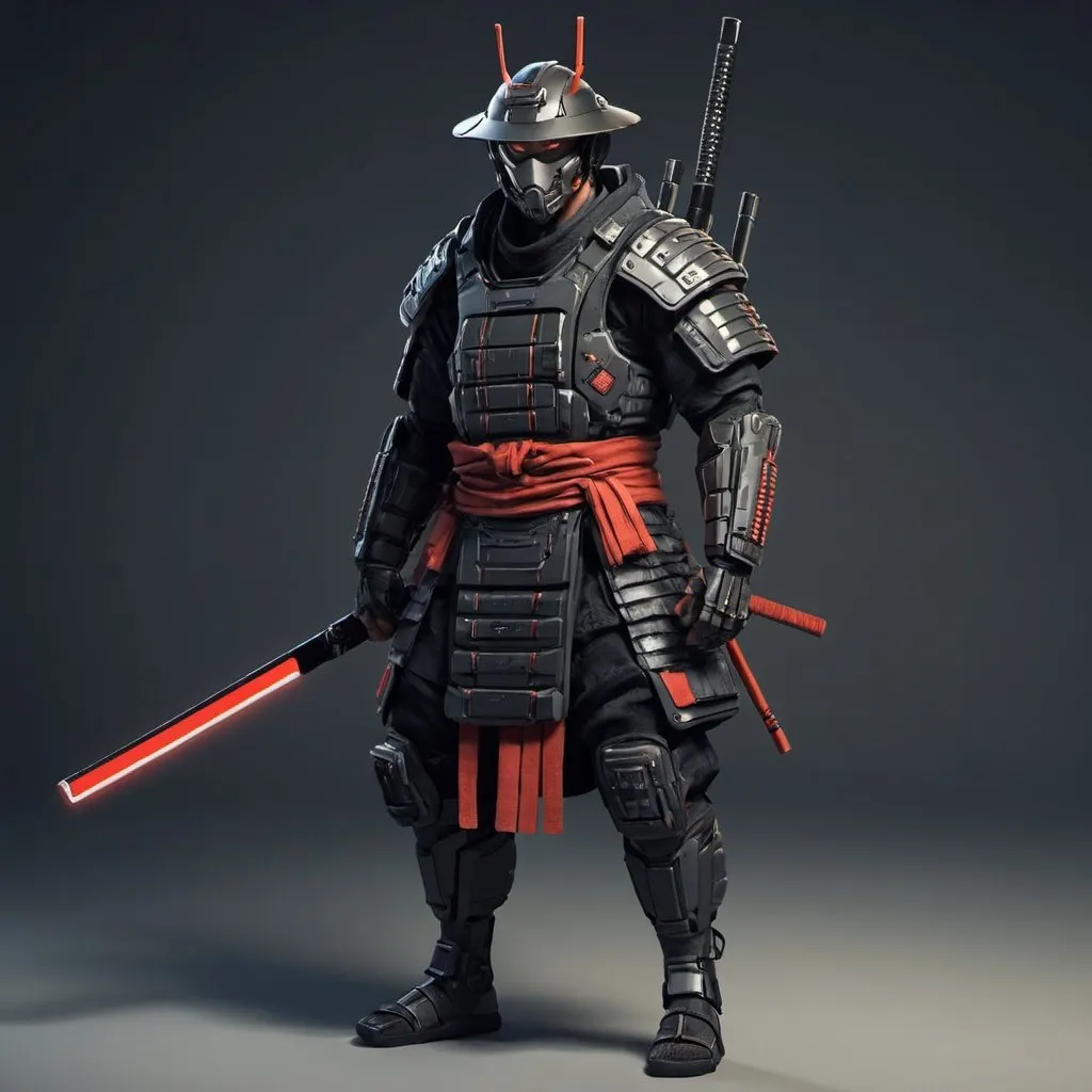 Prompt: Sci-fi ronin