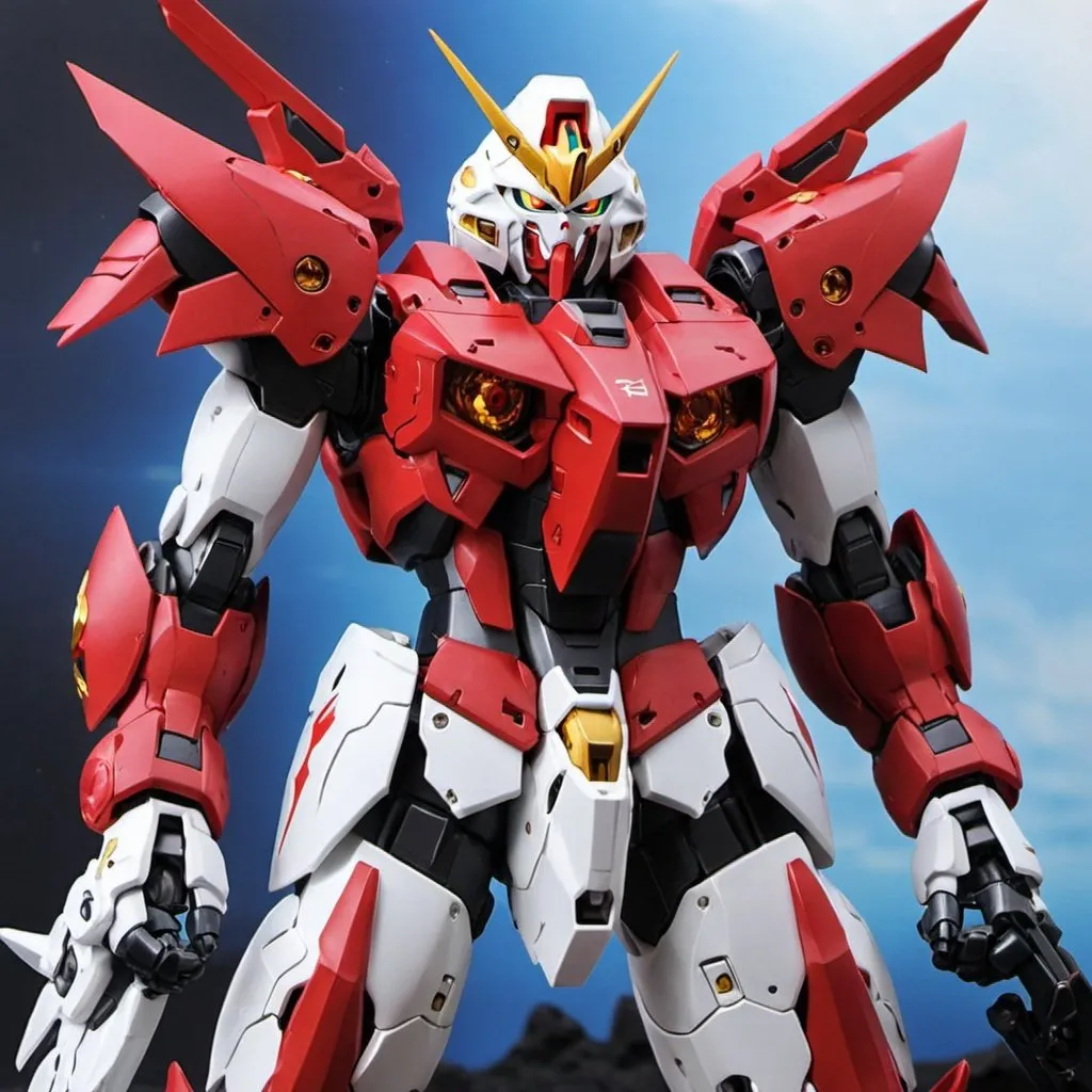 Prompt: Red zeon gundam barbatos 