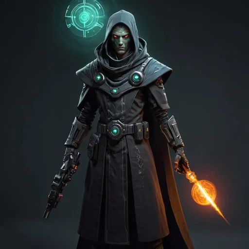 Prompt: Sci-fi warlock