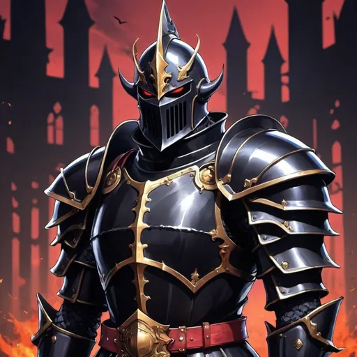 Prompt: Anime black knight 