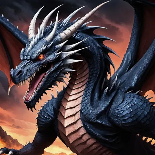 Prompt: Anime nightmare dragon 