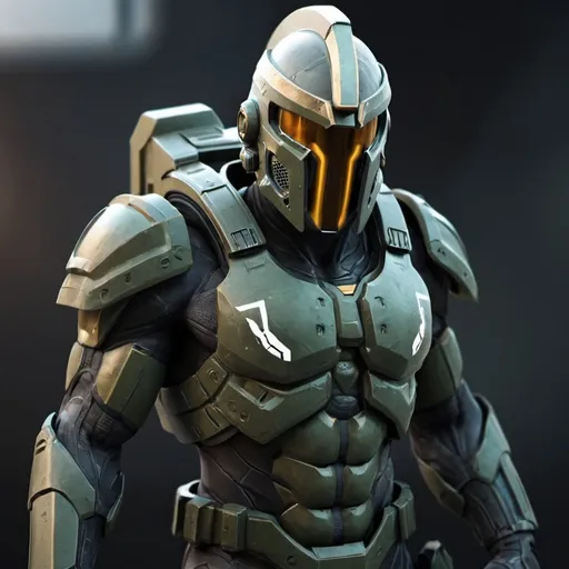 Prompt: Sci-fi soldier spartan