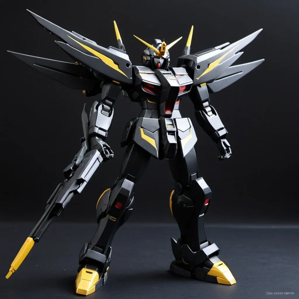 Prompt: Gundam banshee in black 