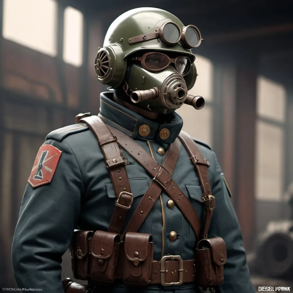 Prompt: Dieselpunk clone soldier 