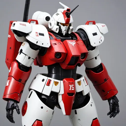 Prompt: Tallgeese in red