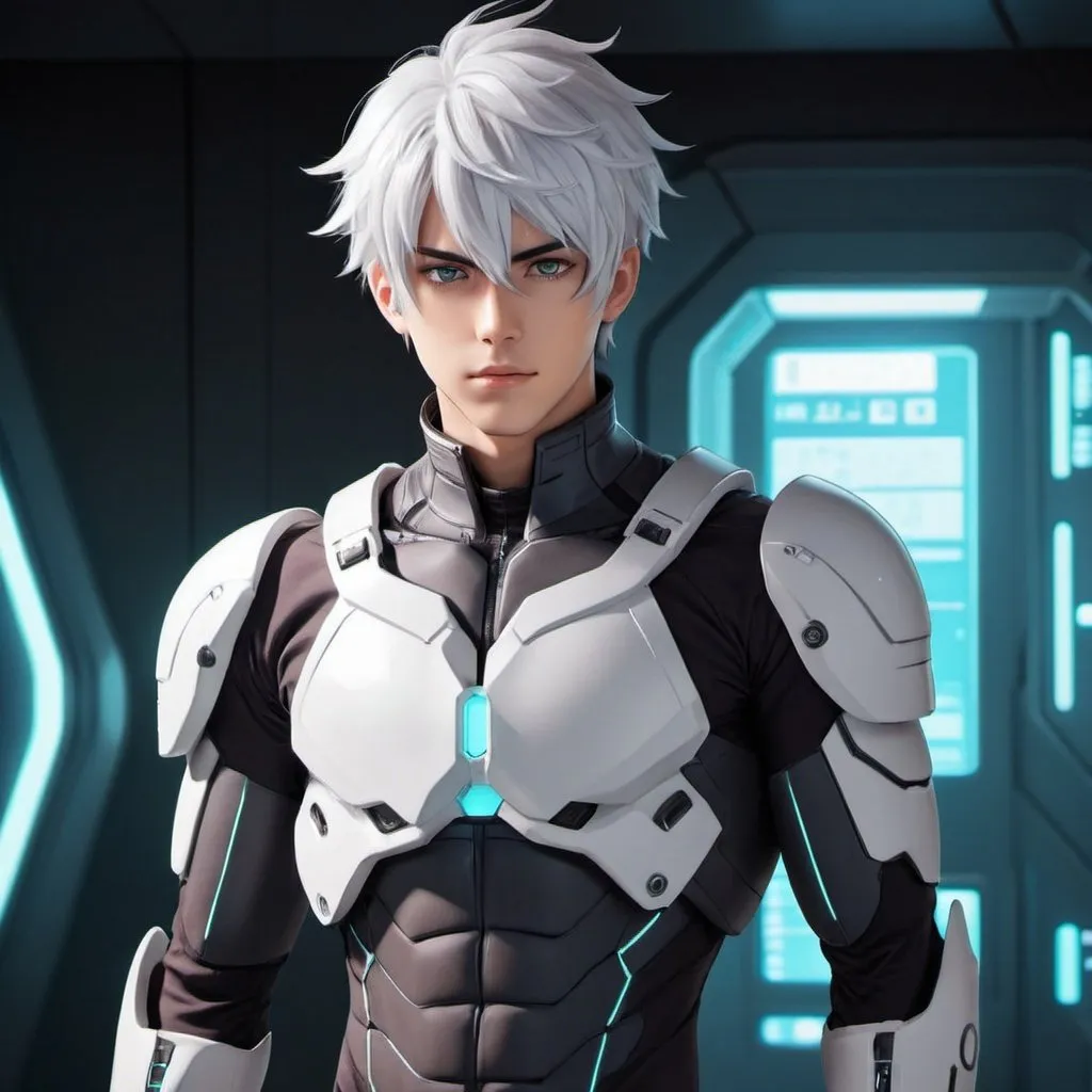 Prompt: Sci-fi male anime protagonist 