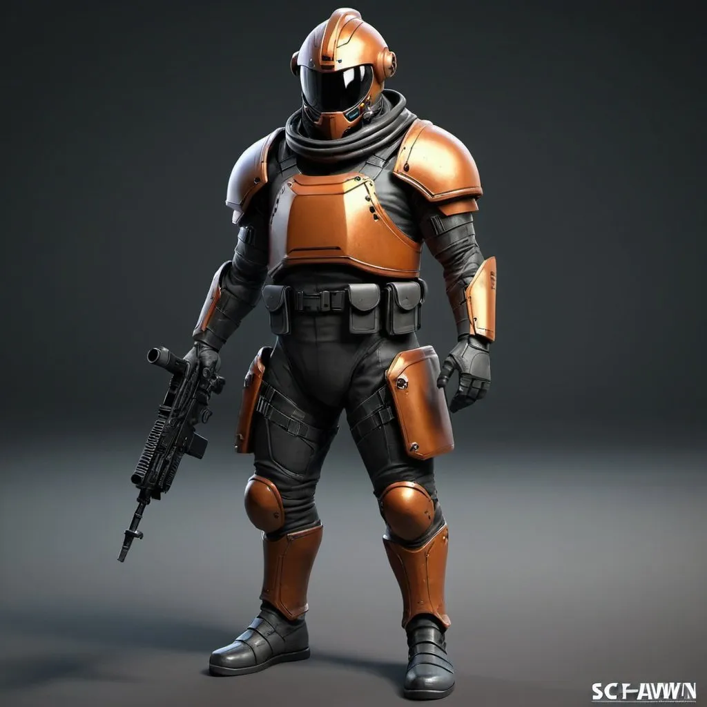 Prompt: Sci-fi pawn soldier