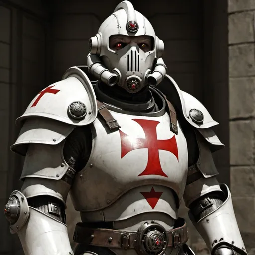 Prompt: Templar in power armor 