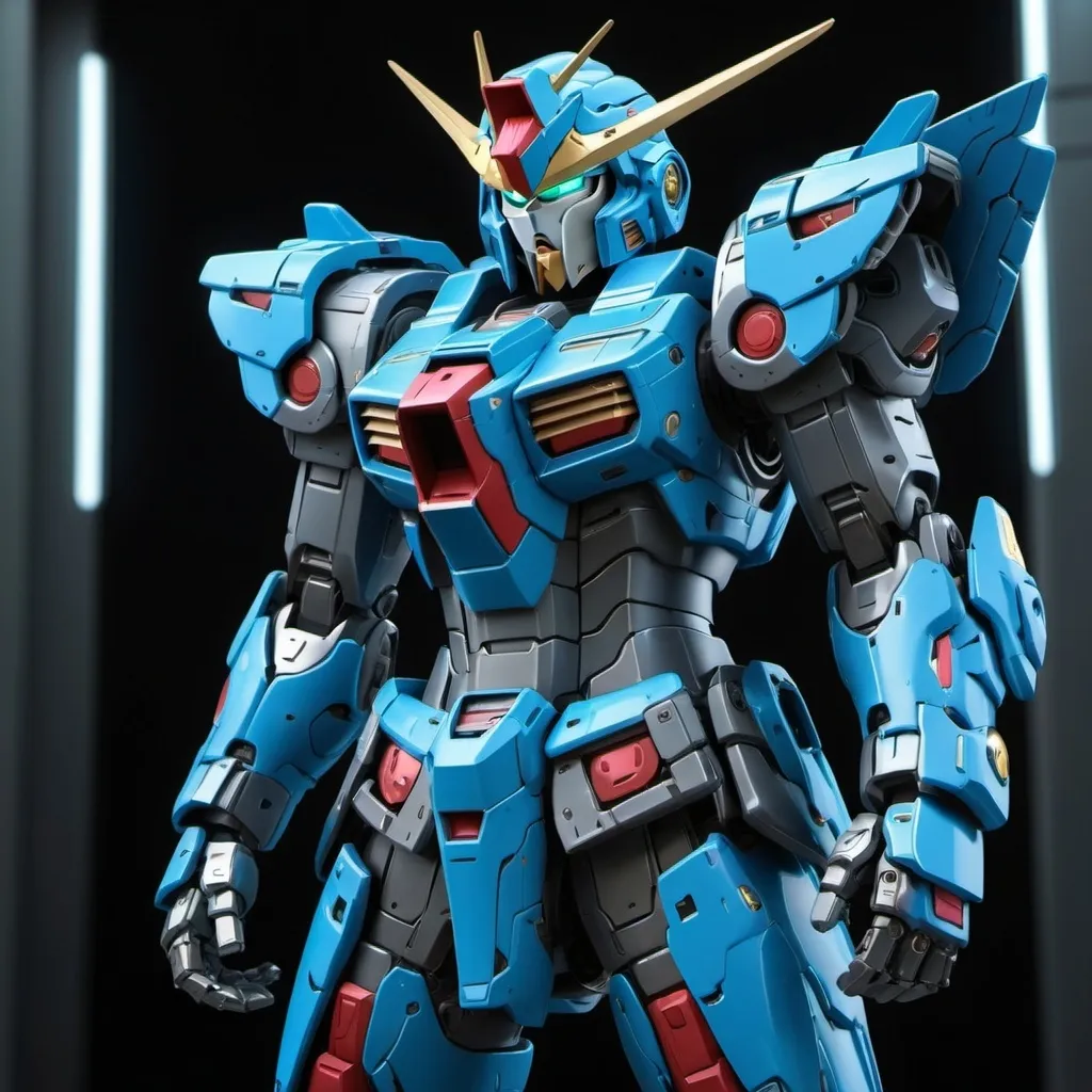 Prompt: Gundam Reconquista with sleek armor and roman design with a hint of elven style in raven color 