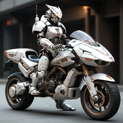 Prompt: Sci-fi Mecha motorcycle 