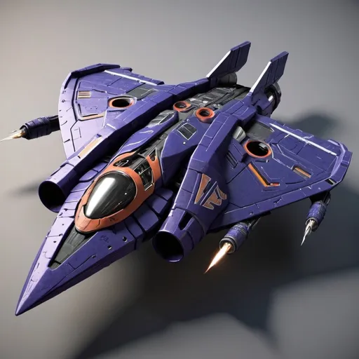 Sci-fi raven space craft fighter